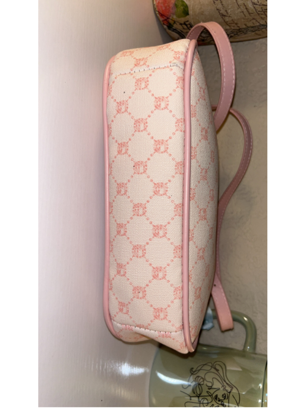 Women's Unbranded Shoulder Bag One Size Pink and White - Picture 4 of 5